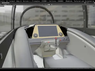 New Futuristic Jet Cockpit Wip-2 Version 1 Free 3D model