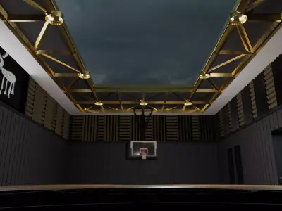 Drakes OVO Basketball Court 3D model