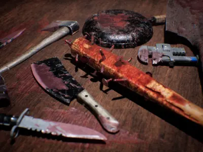 Melee Weapons  20 Assets Low-poly 3D model