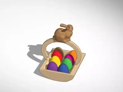 Easter egg basket Free 3D print model