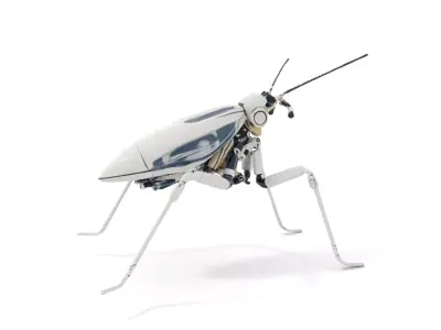 Futuristic Metallic Insect model pack Low-poly 3D model