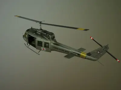 Huey Medevac Bell UH-1H 3D model