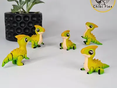Flexi Mini Parasaurolophus Print In Place No Supports 3D print model