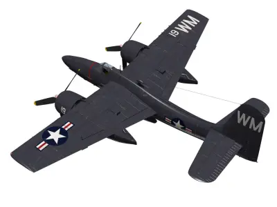 Grumman F7F Tigercat 3D model