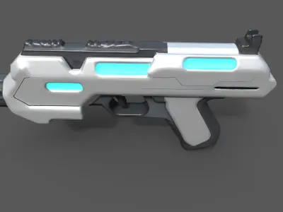 Futuristic Sci-Fi Pistol Free 3D model