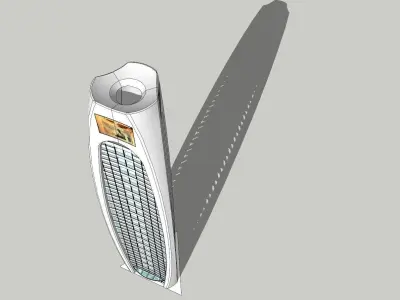 SU model of modern high-rise commercial office building 3D model