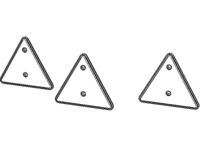Trailer Triangle Reflectors 3D model