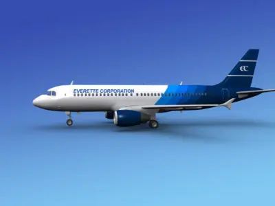 Airbus A320 Coroporate 1 3D model