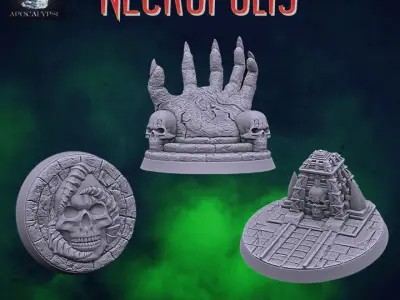 Necropolis Miniature Bases 3D print model