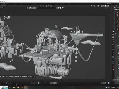 Plane Low-poly 3D model