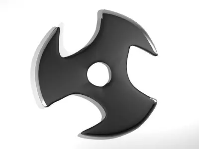 Throwing Star - Type 4 3D model