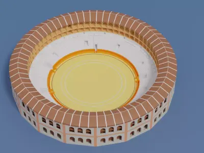 Plaza de toros de La Malagueta Spanish Bullring 3D model