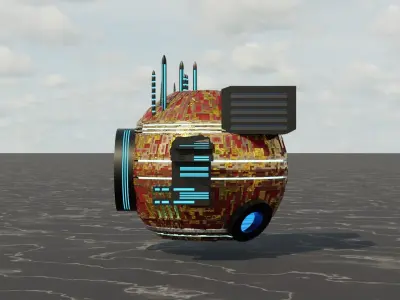 Futuristic drone 3D model Low-poly 3D model