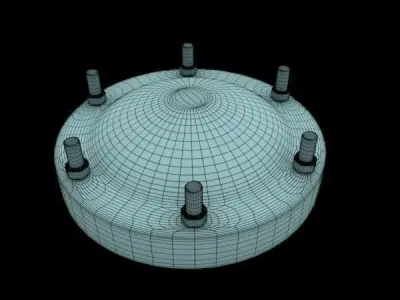 Industrial Pipes Low-poly 3D model