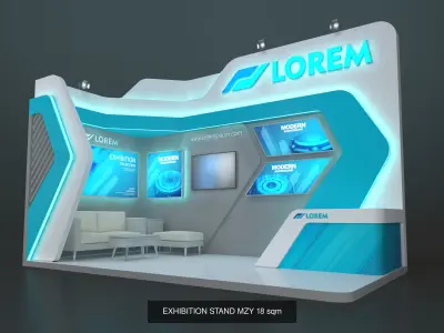 EXHIBITION STAND PACKAGE 01 3D Model Collection