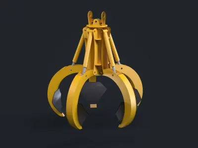 SCRAP METAL GRABBER RIGGING 3D model