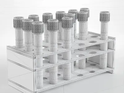 Covid-19 Test Tube Rack 3D model