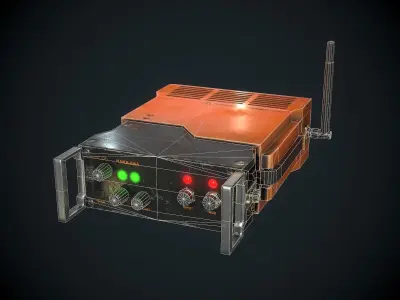 Sci-fi Transmitter Communication Device PBR Low-poly 3D model