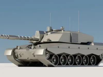 43 Tanks Base Mesh Low-poly 3D model