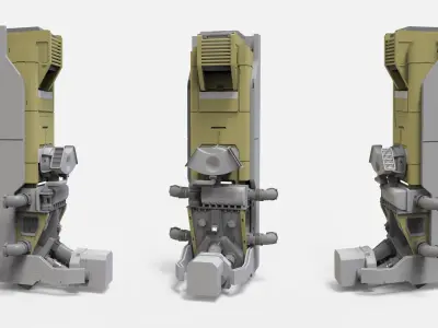 sci-fi Architecture kitbash 48 3D model