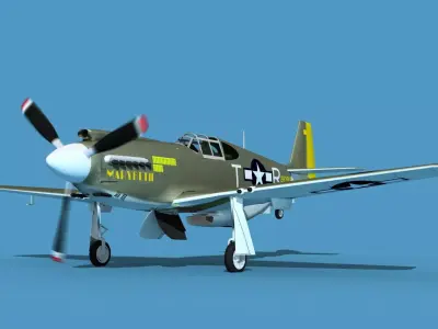 North American A-36A Apache V01 USAAF 3D model