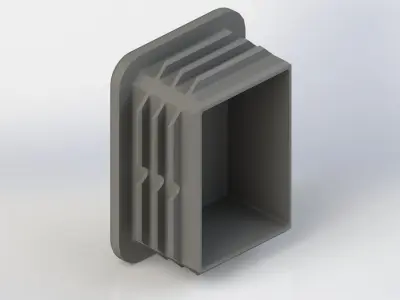 Set of rectangular plugs Low-poly 3D model