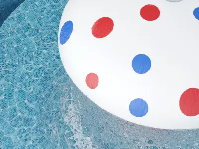 Water park mushroom fountains 3D model