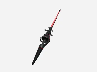 SciFi War Lance A04 Red Black - Sci Fi Weapon Design Low-poly 3D model