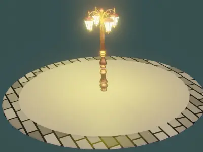 Street Light Low-poly 3D model