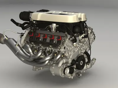 Audi R8 V10 FSI engine 3D model