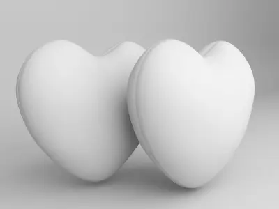 Heart Shaped Cushion Free 3D model