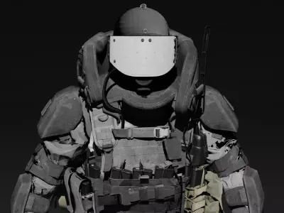Heavy Juggernaut Game Ready - Low Poly Model Low-poly 3D model