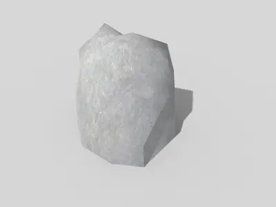 low poly rock Low-poly 3D model