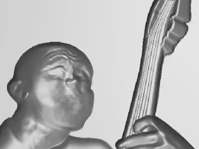 Double Bass Player Free 3D print model