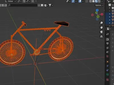Free Low-Poly Urban commuter Bicycle Model Free 3D model