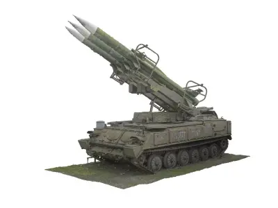 SPU 2 P25M1 launcher on the GM-568 tracked chassis 3D model