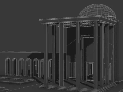 Saadi tomb Low-poly 3D model