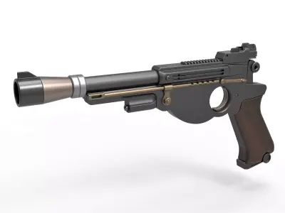 Blaster pistol from The Mandalorian TV series 3D model