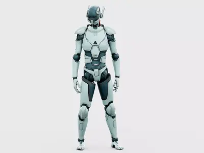 CYBORGTOPIA B-18  Rigged for Unreal Engine - Unity - MIXAMO 3D model