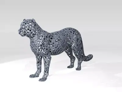 Leopard Voronoi 3D model