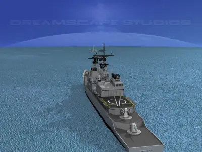 Spruance Class DD975 USS Obrien 3D model