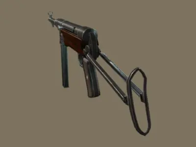 MP40 ww2 Low-poly 3D model
