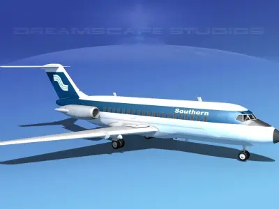 Douglas DC-9-20 Southern Airways 2 3D model