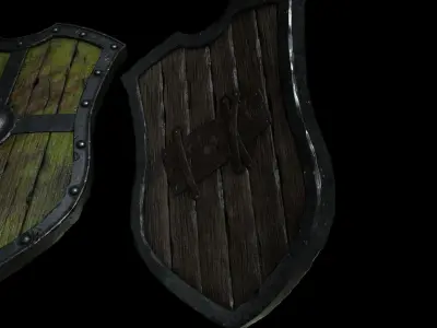 medieval shield lowpoly pbr Low-poly 3D model