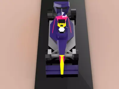F1 Red Bull Low Poly Formula RedBull Redbull Game Lowpoly f1 Free low-poly 3D model