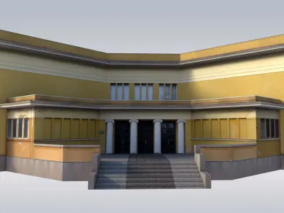 Classical Art Gallery Low-poly 3D model