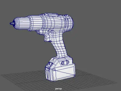 Drill Free 3D Model Game-Ready and Printable Free low-poly 3D model