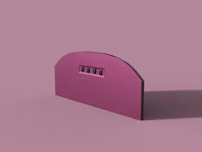 Truck Back Cab Plate 2 3D model