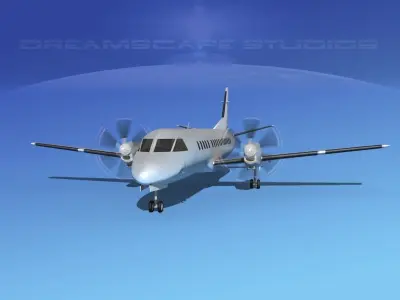 SAAB 2000 Bare Metal 3D model