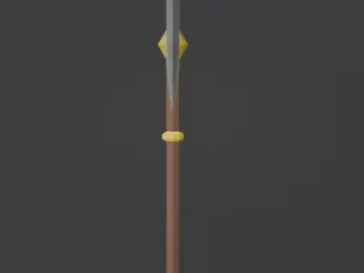 Low Poly Axe Low-poly 3D model 2
